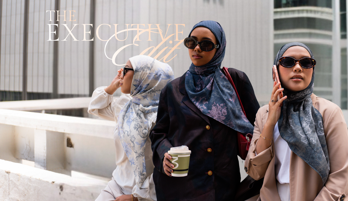 The Executive Edit | Chiffon Tri-Scarf Hijabs | Tashkila – Tashkila