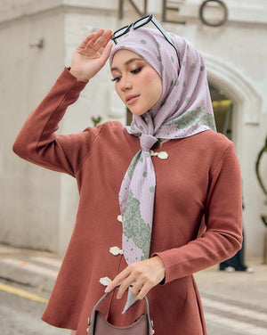 Between The Lace in Dusty Rose | Printed Chiffon Tri-Ezy