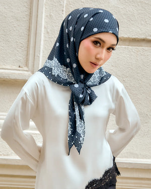Between The Lace in Midnight | Printed Chiffon Tri-Ezy