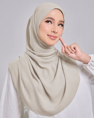 Baesic Premium Chiffon Shawl in Gardenia