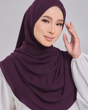Baesic Premium Chiffon Shawl in Violet