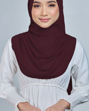 Baesic Premium Chiffon Shawl in Burgundy