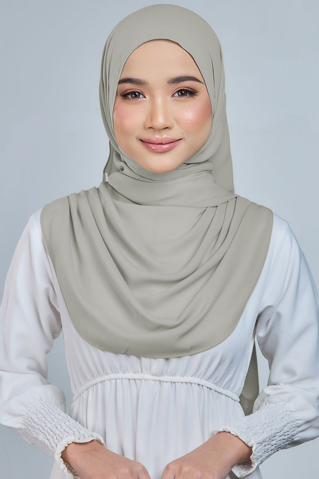 Baesic Premium Chiffon Shawl in Celadon Green