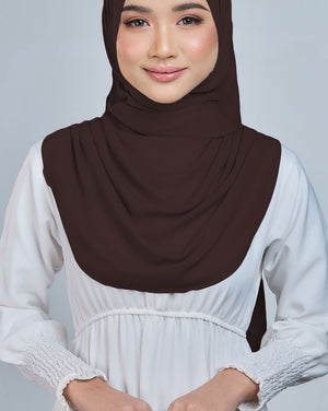 Baesic Premium Chiffon Shawl in Chocolate