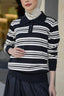 Avery Striped Sweatshirt in Black
