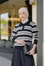 Avery Striped Sweatshirt in Black