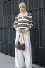 Avery Striped Sweatshirt in White