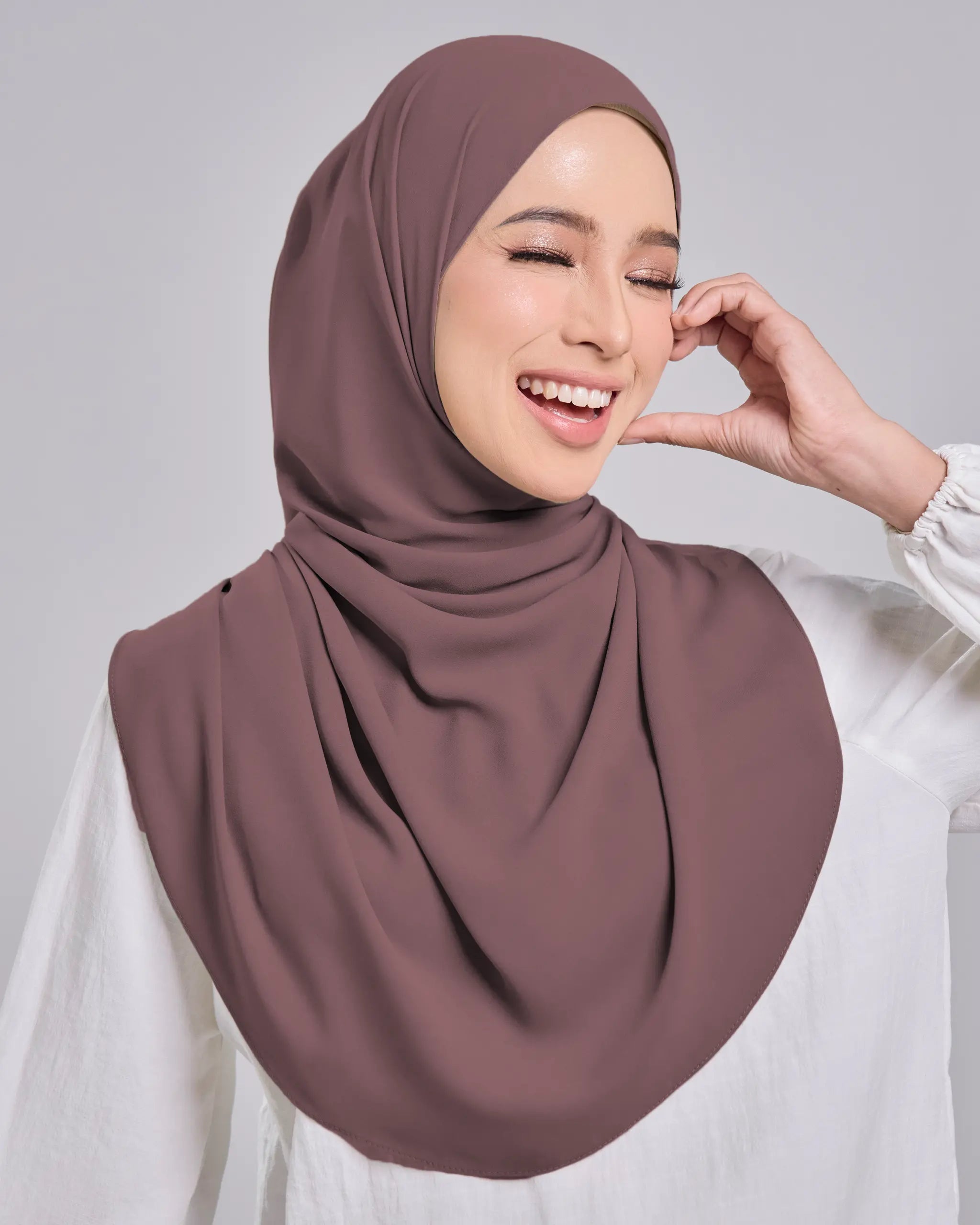 Baesic Premium Chiffon Shawl in Mountbatten Pink
