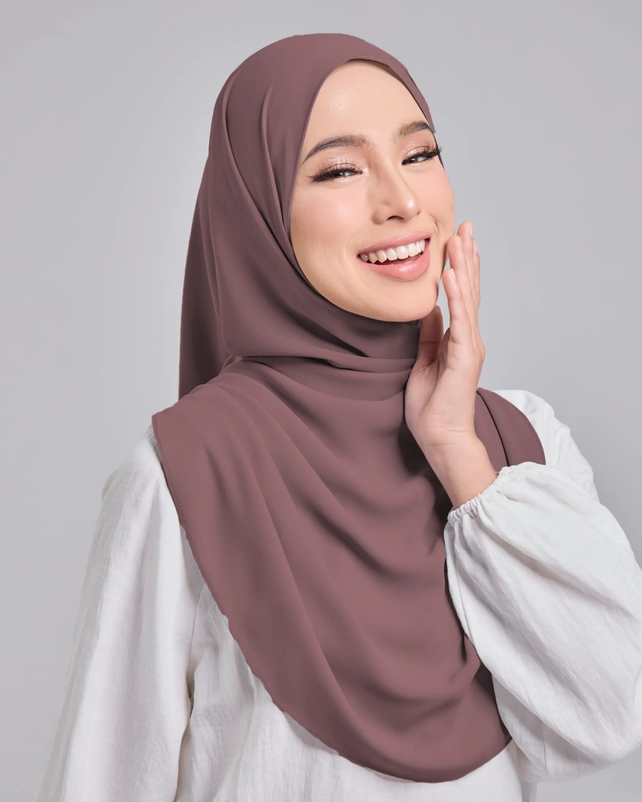Baesic Premium Chiffon Shawl in Mountbatten Pink
