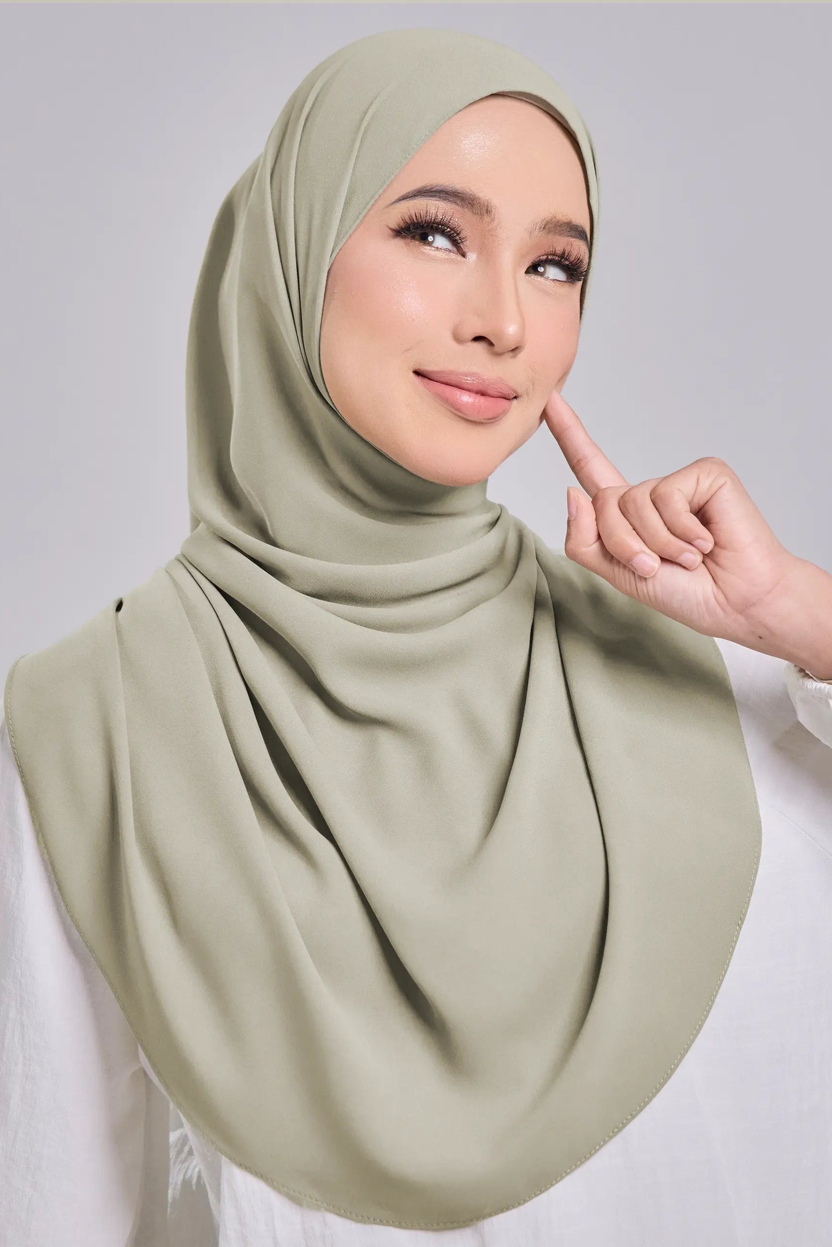 Baesic Premium Chiffon Shawl in Pistachio
