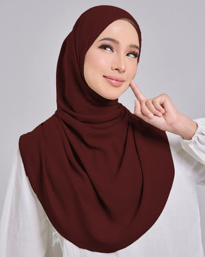 Baesic Premium Chiffon Shawl in Ruby