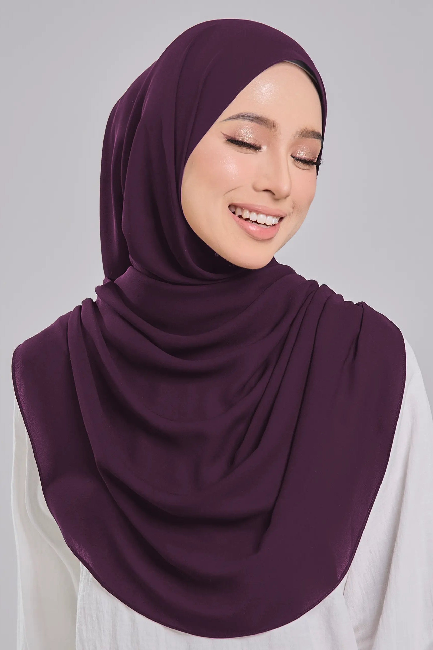 Baesic Premium Chiffon Shawl in Violet