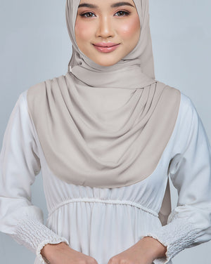 Baesic Premium Chiffon Shawl in Eggshell