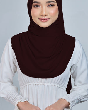 Baesic Premium Chiffon Shawl in Maroon