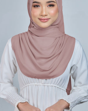 Baesic Premium Chiffon Shawl in Matte Pink