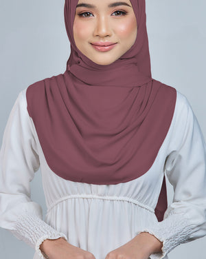 Baesic Premium Chiffon Shawl in Mauve