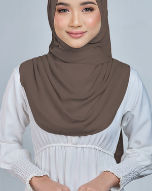 Baesic Premium Chiffon Shawl in Tiramisu