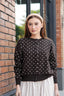 Cassie Polka Cardigan in Brown