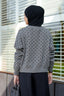 Cassie Polka Cardigan in Grey