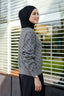 Cassie Polka Cardigan in Grey