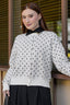 Cassie Polka Cardigan in Off White