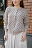 Cassie Polka Cardigan in Taupe