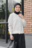 Cassie Polka Cardigan in White