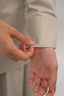 Signature Cotton Poplin Shirt with Mandarin Collar in Linen