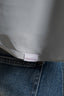 Close-up of a label on a garment with a blurred background