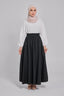 Lily Cotton Poplin Skirt in Black