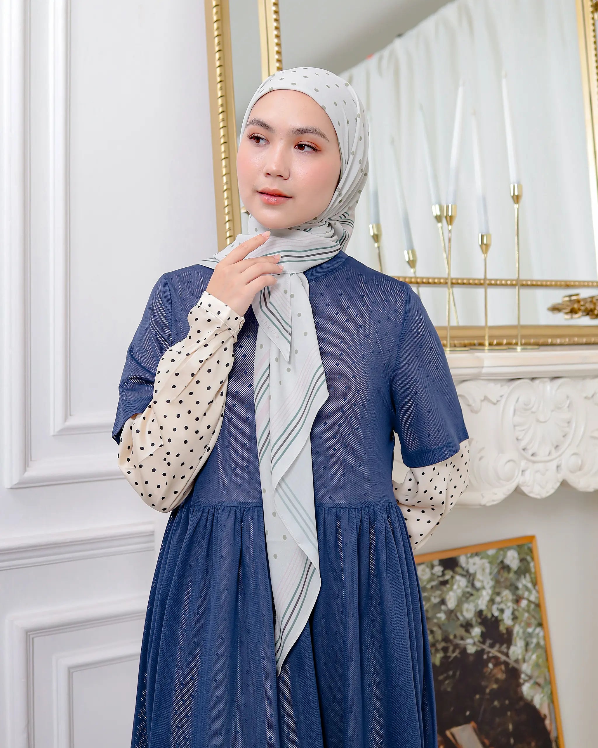 The Polka Code - Whisper | Printed Chiffon Tri-Ezy