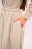 Signature Cotton Poplin Flow Skirt in Linen