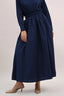 Signature Cotton Poplin Flow Skirt in Navy