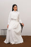 Signature Cotton Poplin Flow Skirt in Off White